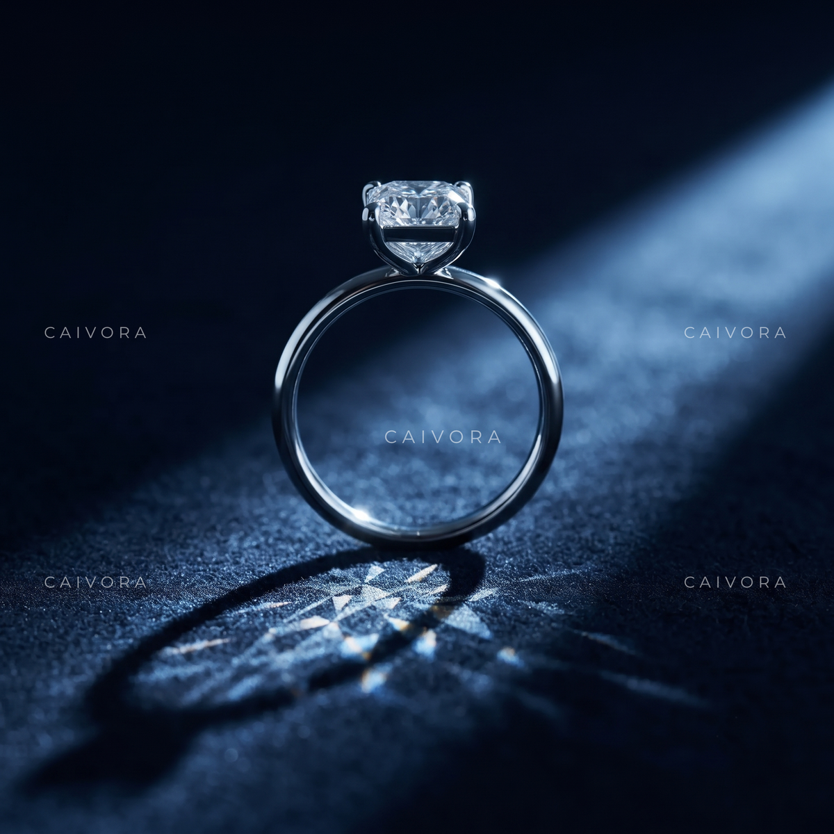 Radiant Cut Four Prong Solitaire Engagement Ring
