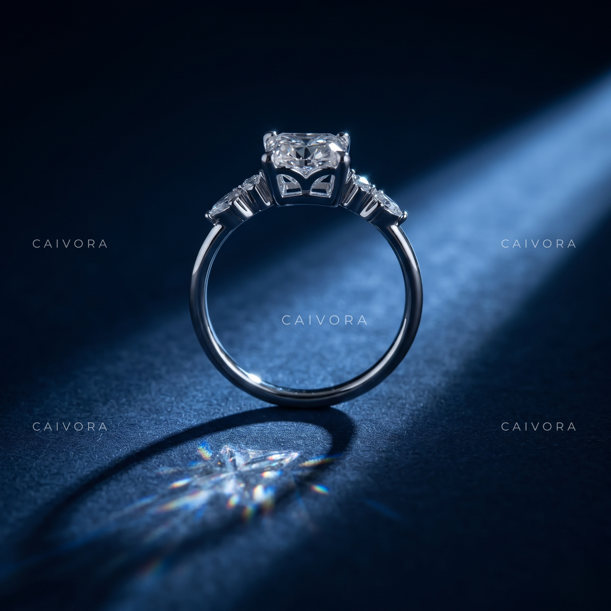 Latin-Inspired Engagement Ring with a Cushion Cut Center Diamond