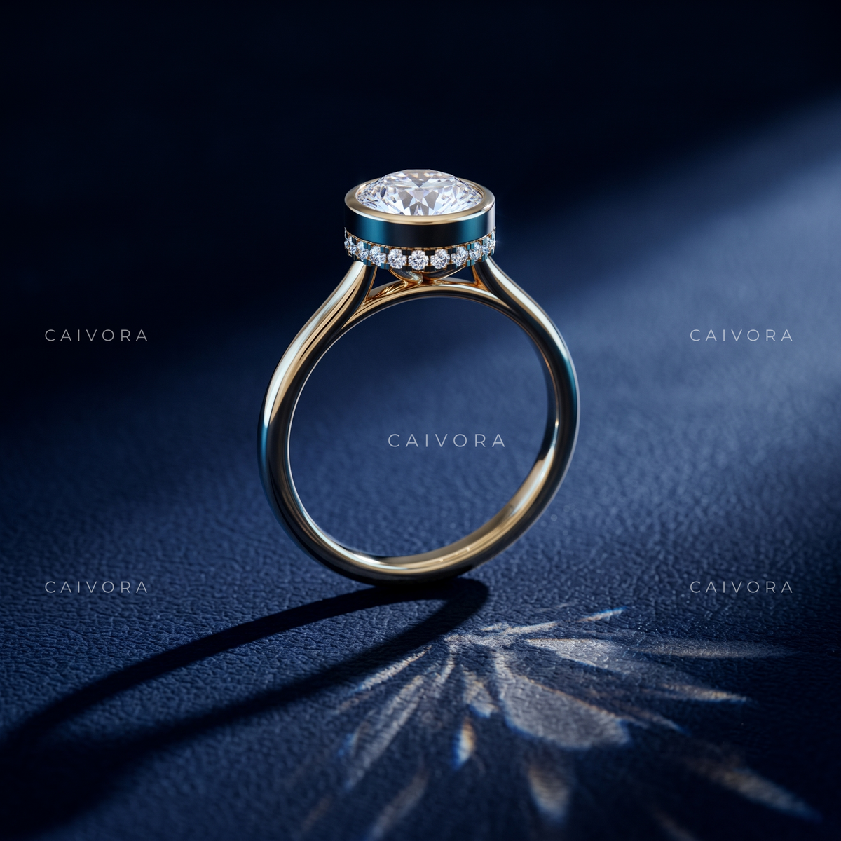 Fluid Elegance with an Oval Cut Hidden Halo