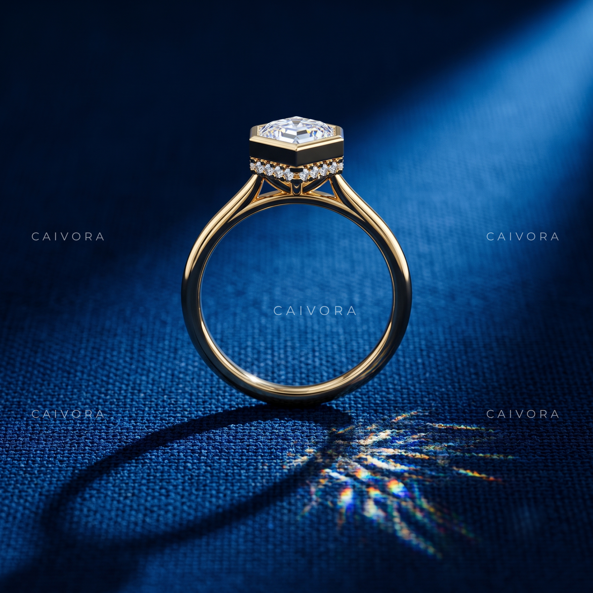 Geometric Sophistication with a Hexagon Cut Center