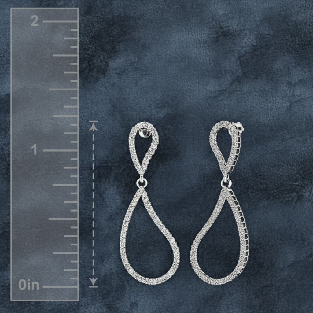 Glittering Symbolic Diamond Earrings