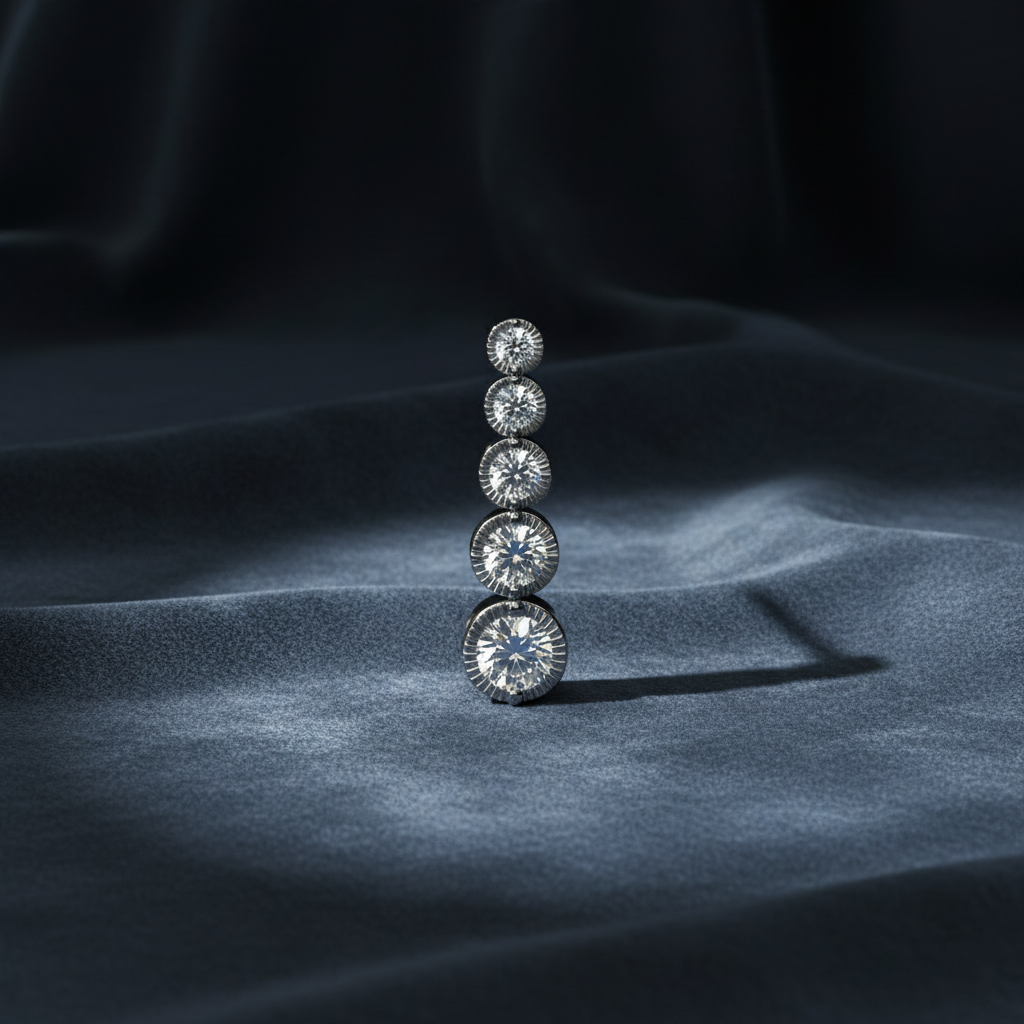 Elegant Diamond Drop Earrings with Milgrain