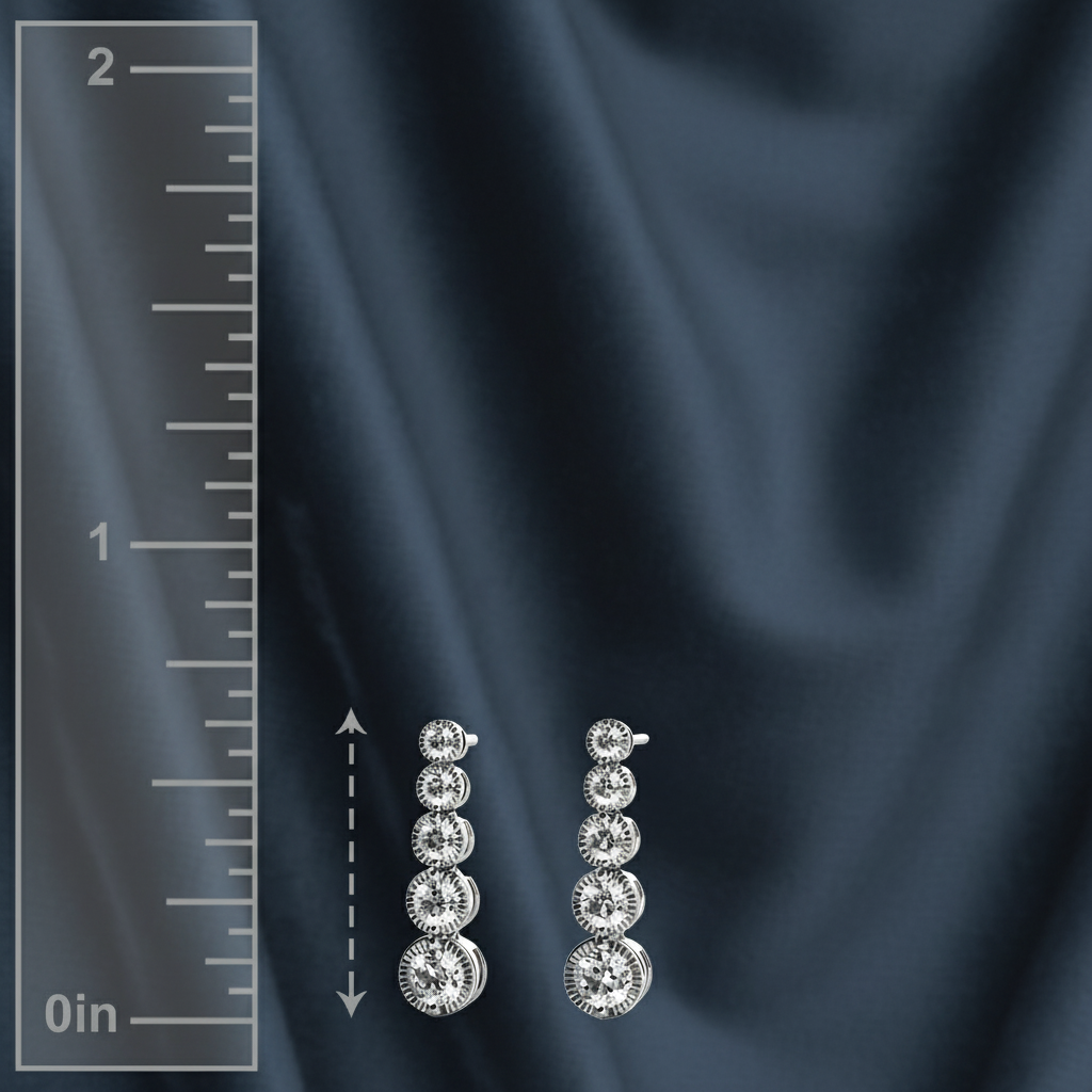 Elegant Diamond Drop Earrings with Milgrain