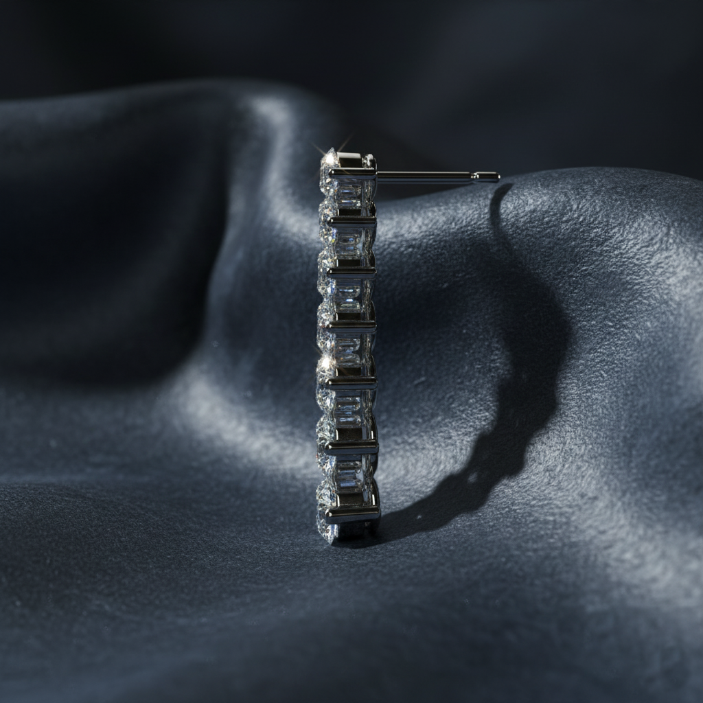 Beautiful Six-Stone Diamond Earrings