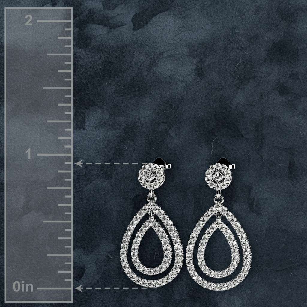 Glistening Majestic Diamond Link Earrings