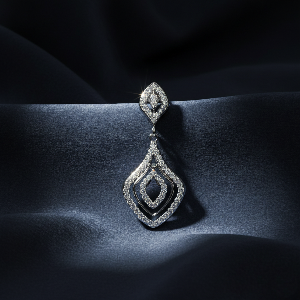 Decadent Vintage Inspired Diamond Dangle Earrings