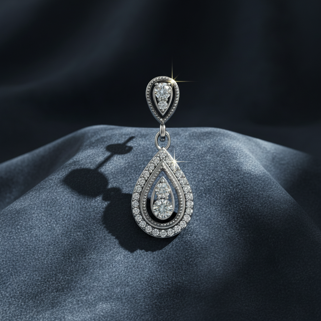 Exquisite Round Diamond Statement Drops