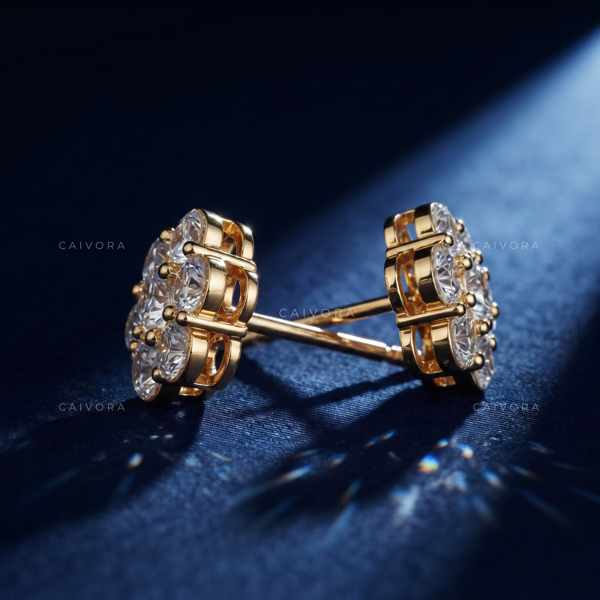 Radiant Petal Cluster Fine Jewelry Earrings