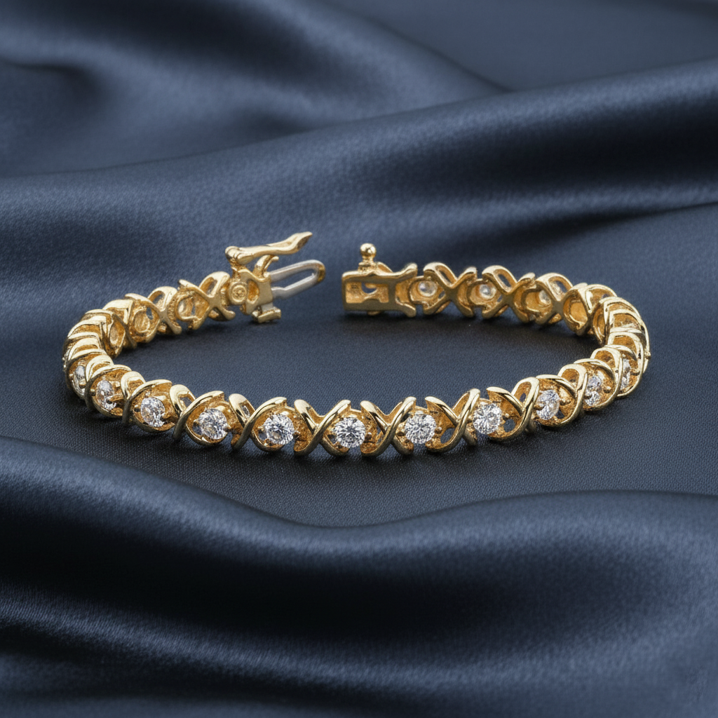 Gorgeous XOXO Diamond Tennis Bracelet