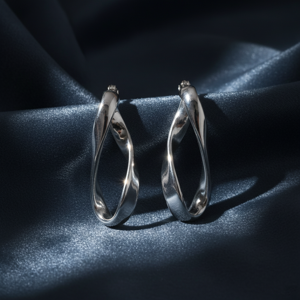 Twisted Infinity Hoop Earrings