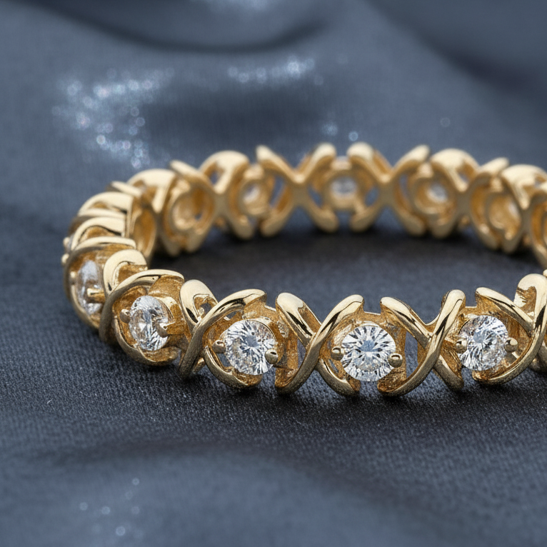 Gorgeous XOXO Diamond Tennis Bracelet