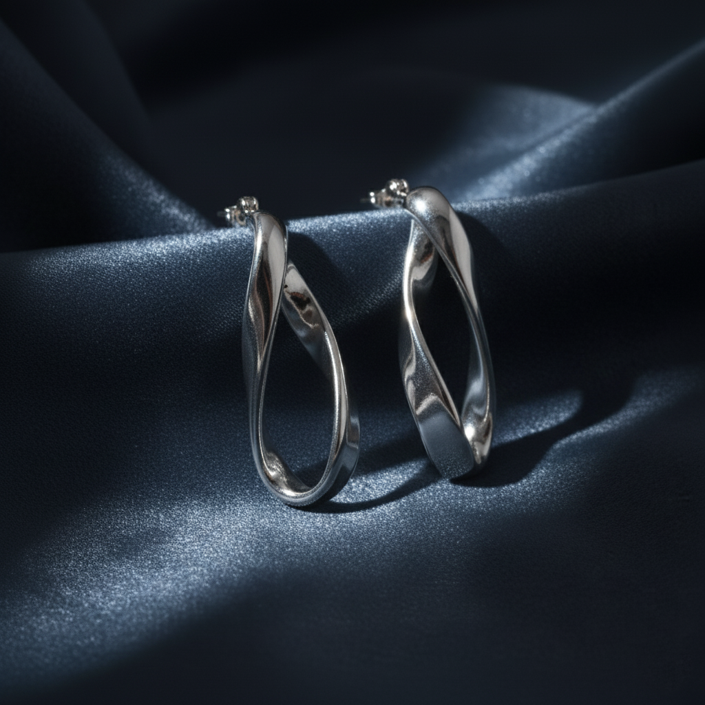 Twisted Infinity Hoop Earrings