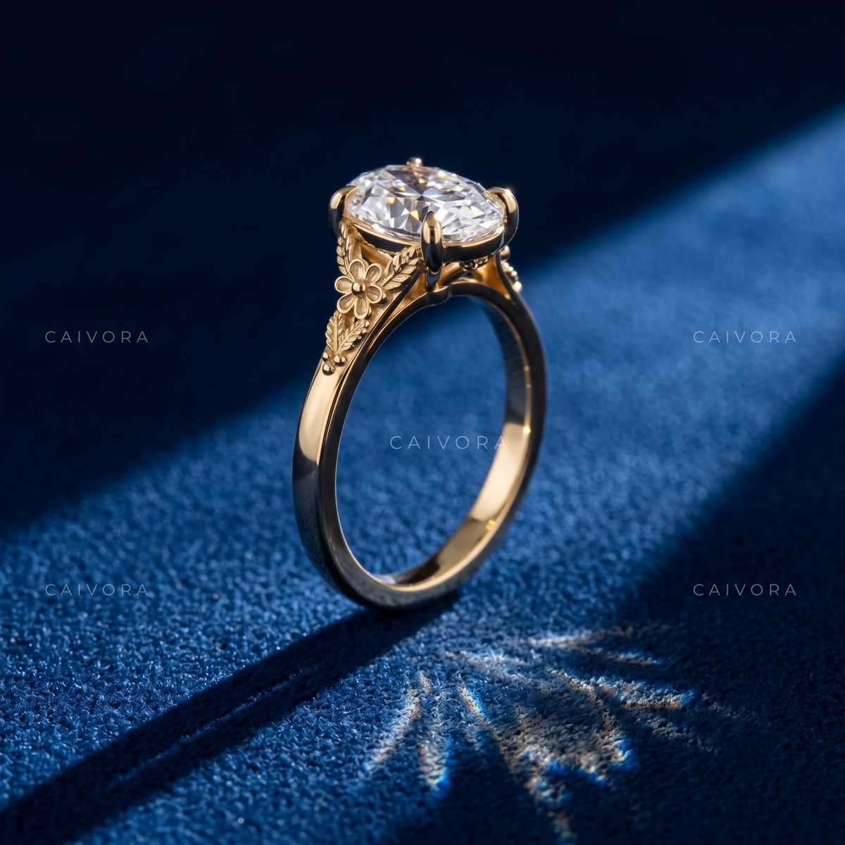Aurelia Oval Diamond Sculpted Engagement Ring