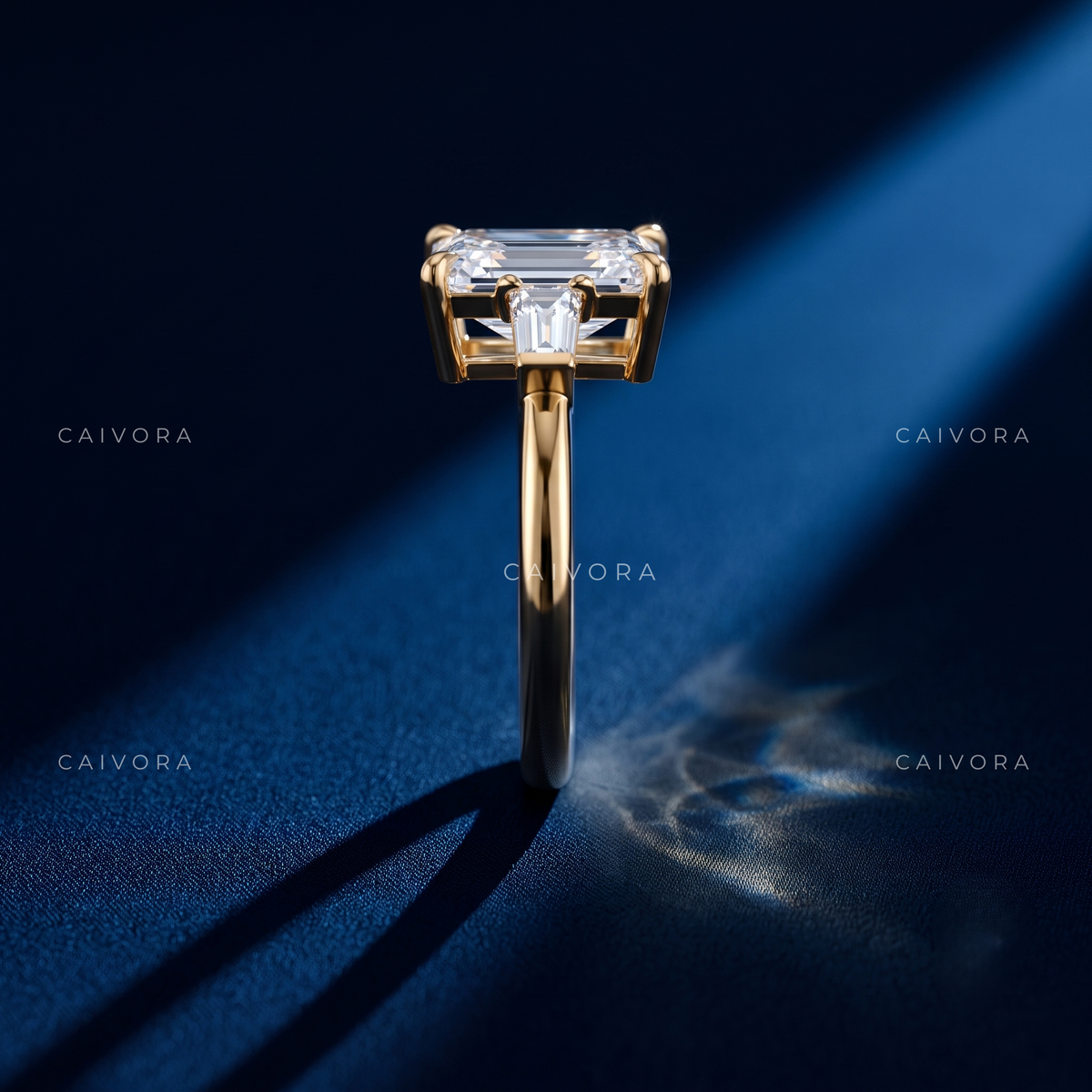 Soft Geometry with a Cushion Cut Center Diamond