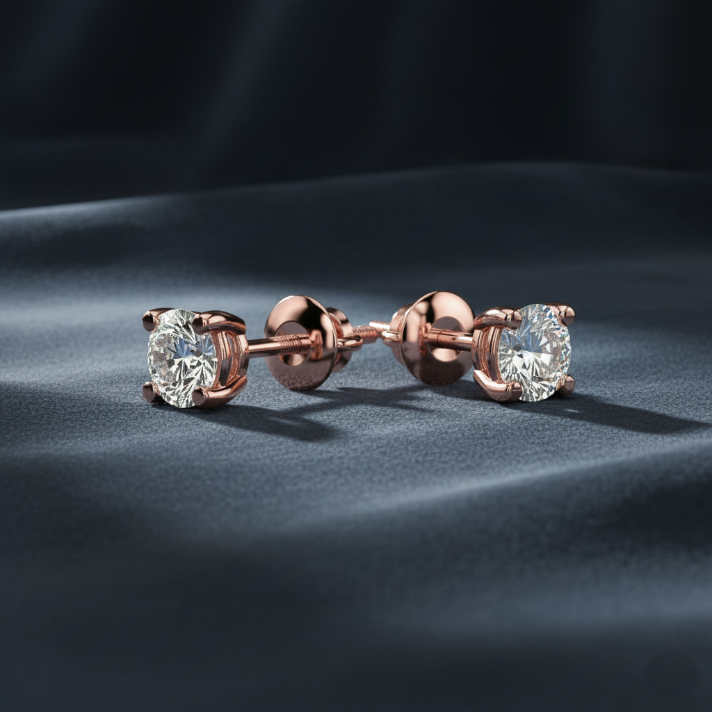 Classic Brilliance Round Diamond Studs Earrings