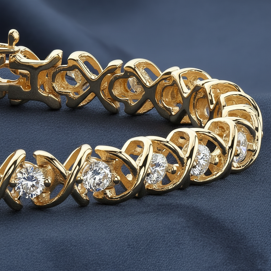 Gorgeous XOXO Diamond Tennis Bracelet