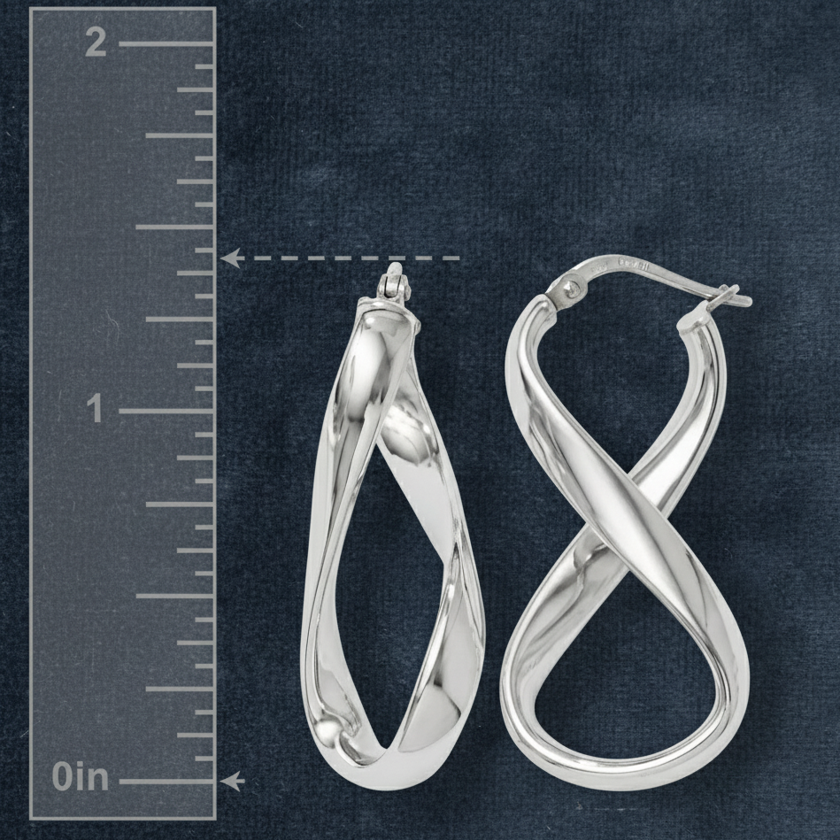 Twisted Infinity Hoop Earrings