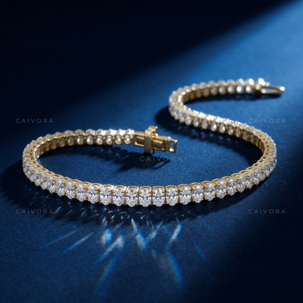 Graceful Oval Tennis Bracelet