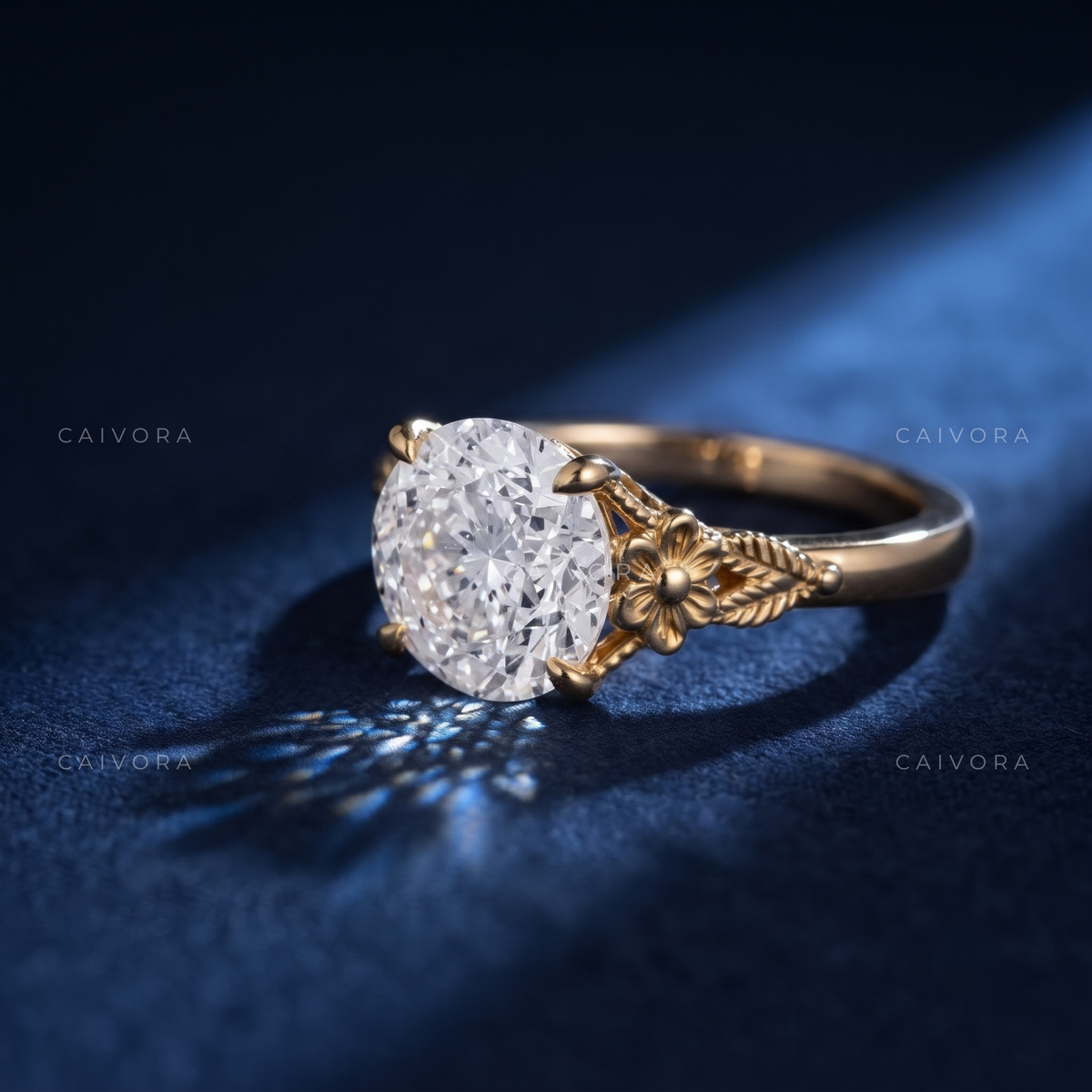 Solenne Sculpted Engagement Ring with Portuguese Cut Diamond