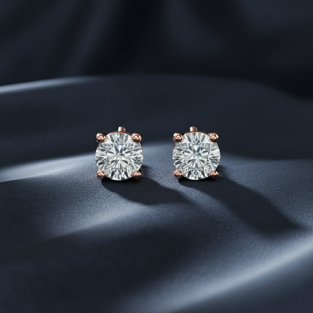 Classic Brilliance Round Diamond Studs Earrings