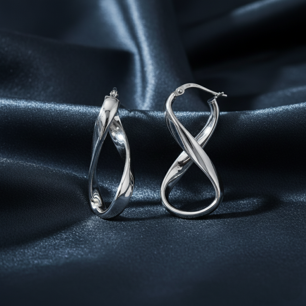 Twisted Infinity Hoop Earrings