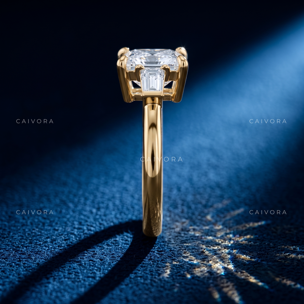 Clean Lines with a Princess Cut Center Diamond