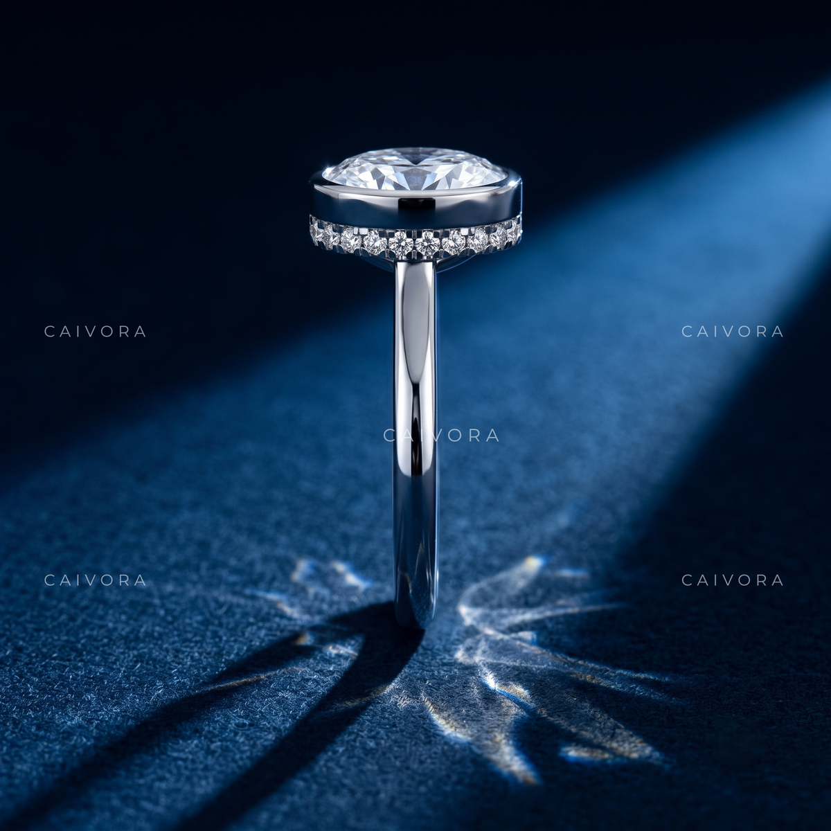 Sculpted Grace with an Elongated Cushion Cut Center