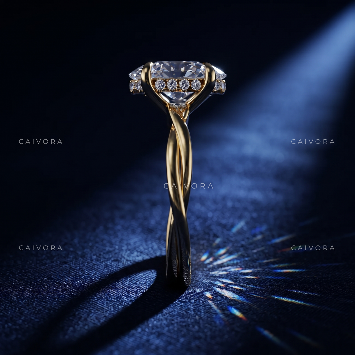 Timeless Grace Shaped Around an Oval Cut Diamond