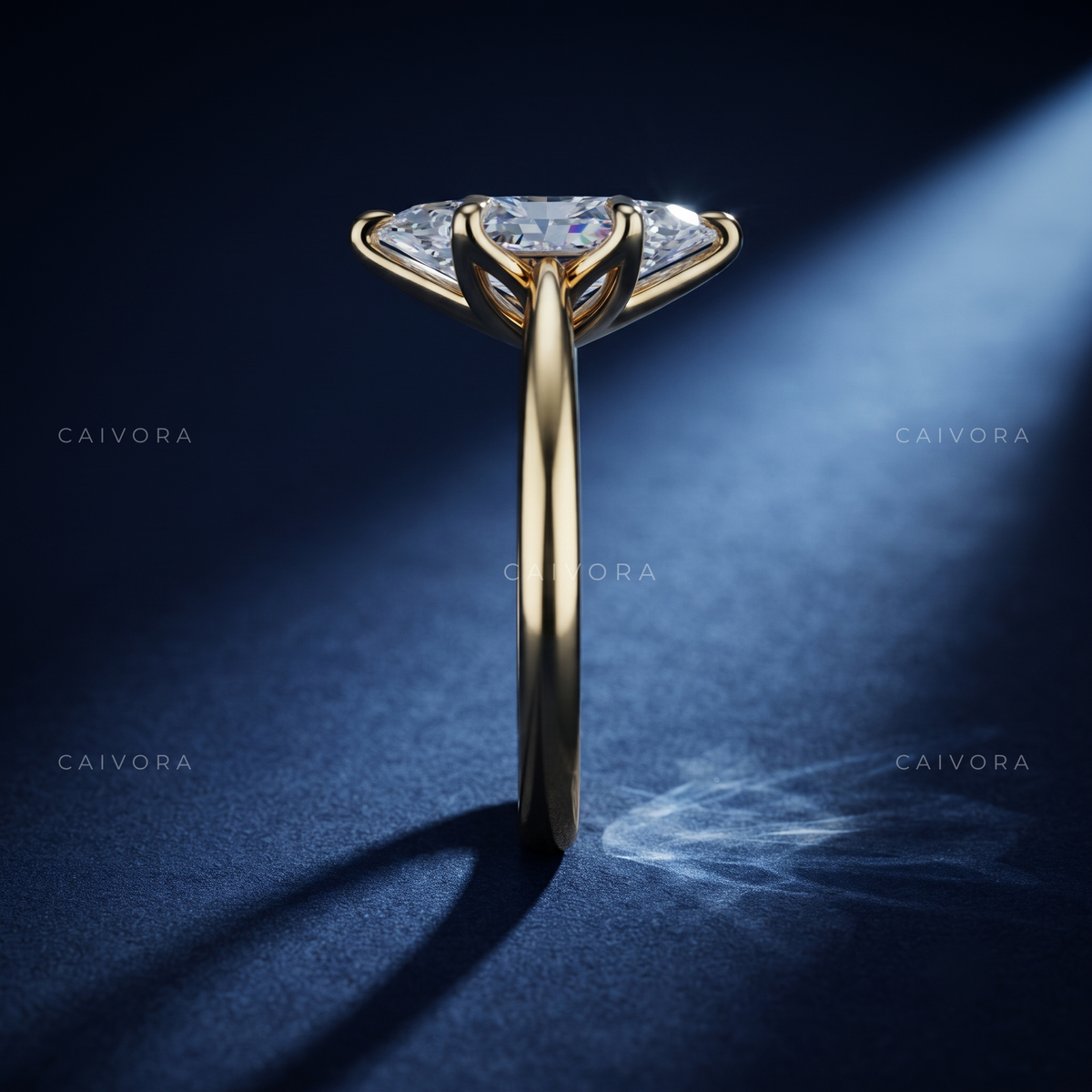 Dutch Marquise Cut Hidden Halo Pavé Tulip Engagement Ring