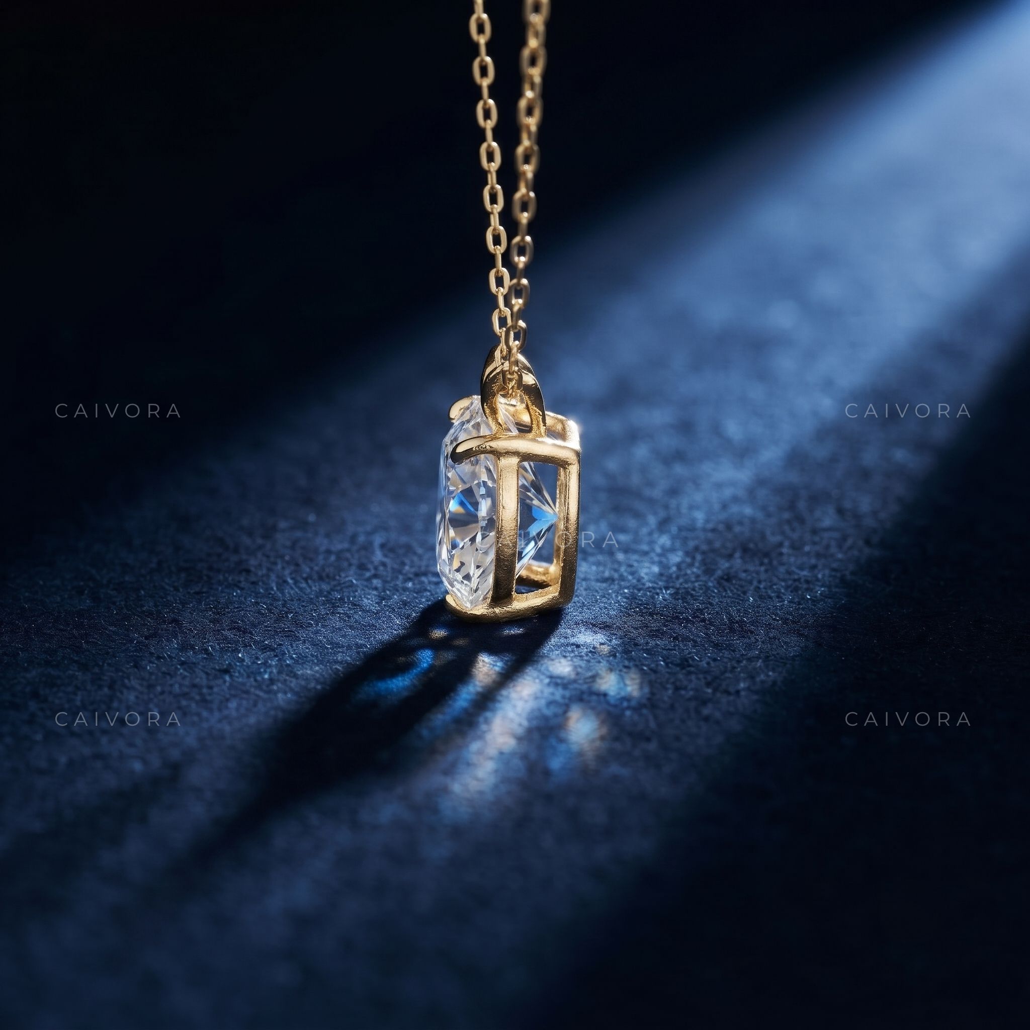 Oval Lab-Grown Diamond Solitaire Pendant Necklace