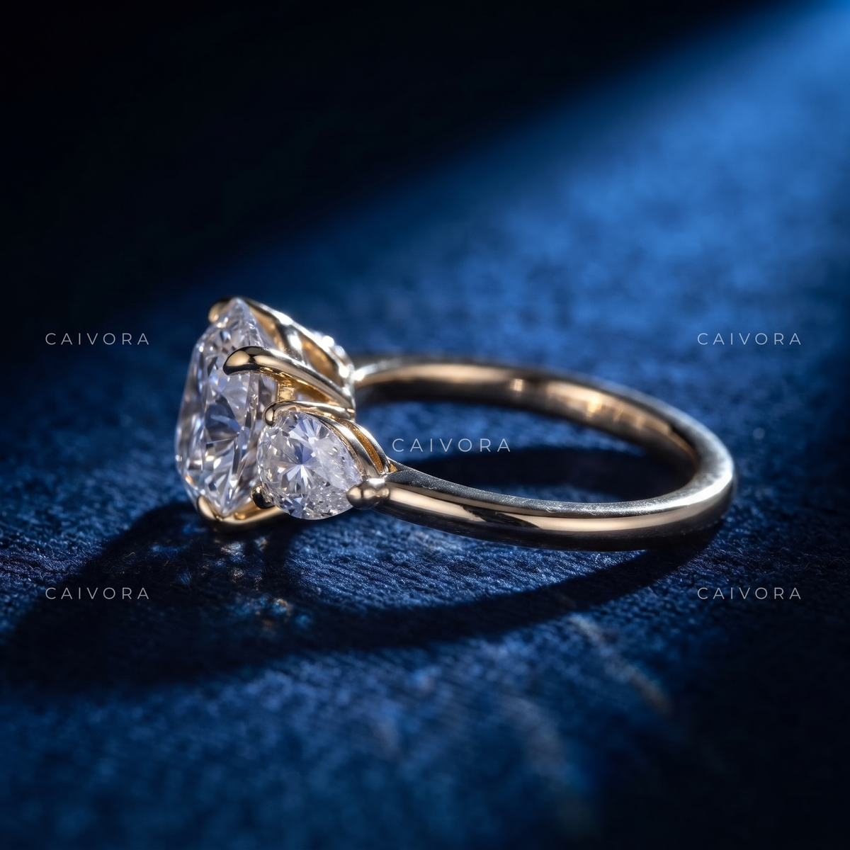Contemporary Paloma Setting Showcasing a old mine cut Diamond
