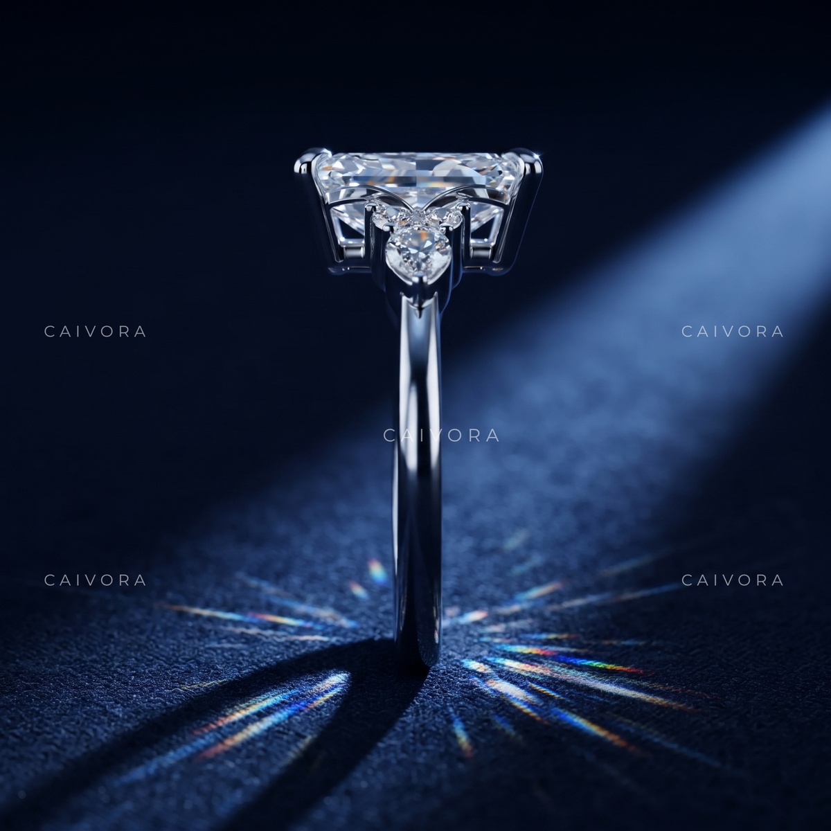 Latin-Inspired Engagement Ring with a Cushion Cut Center Diamond