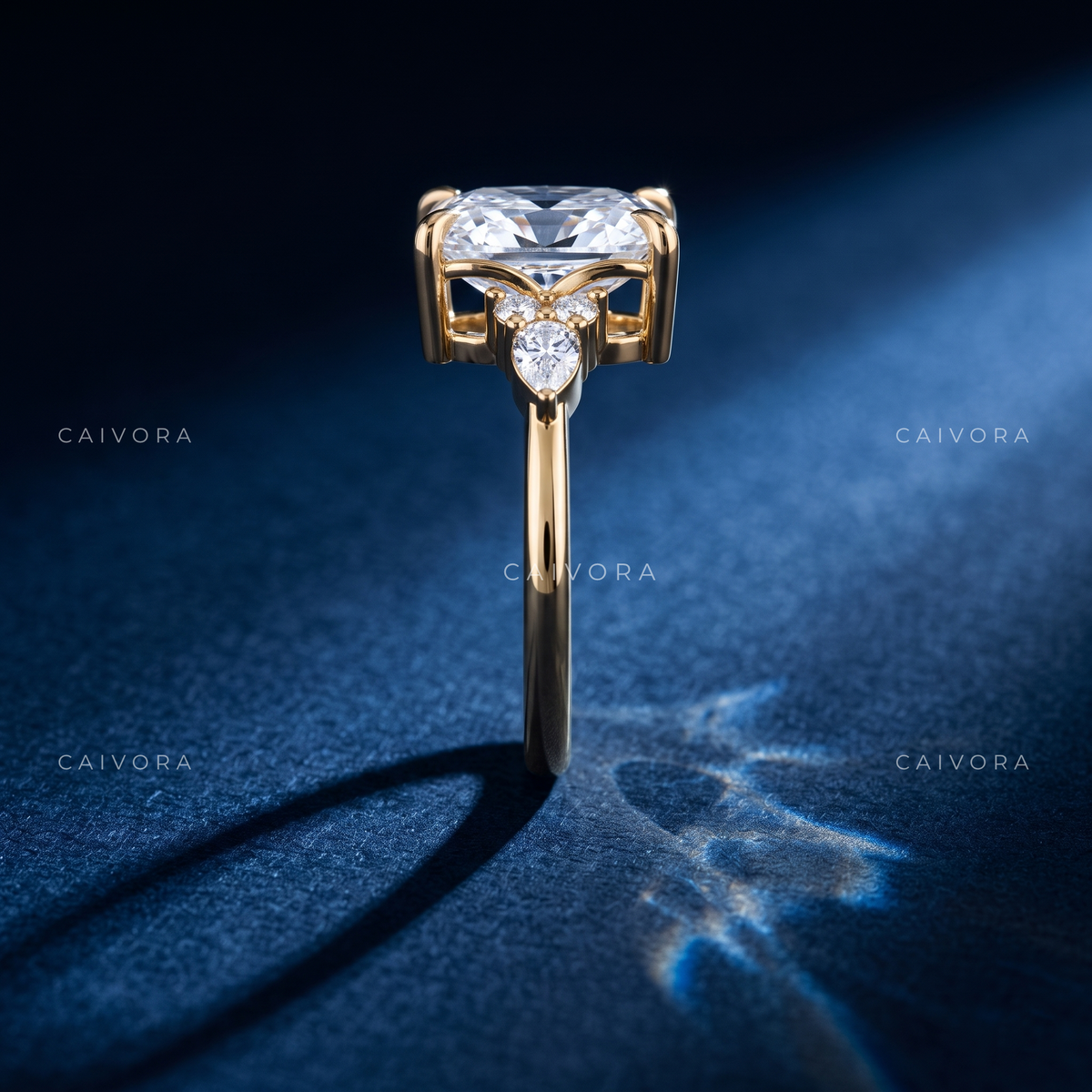 Sophisticated Triana Engagement Ring Showcasing a Radiant Cut Center