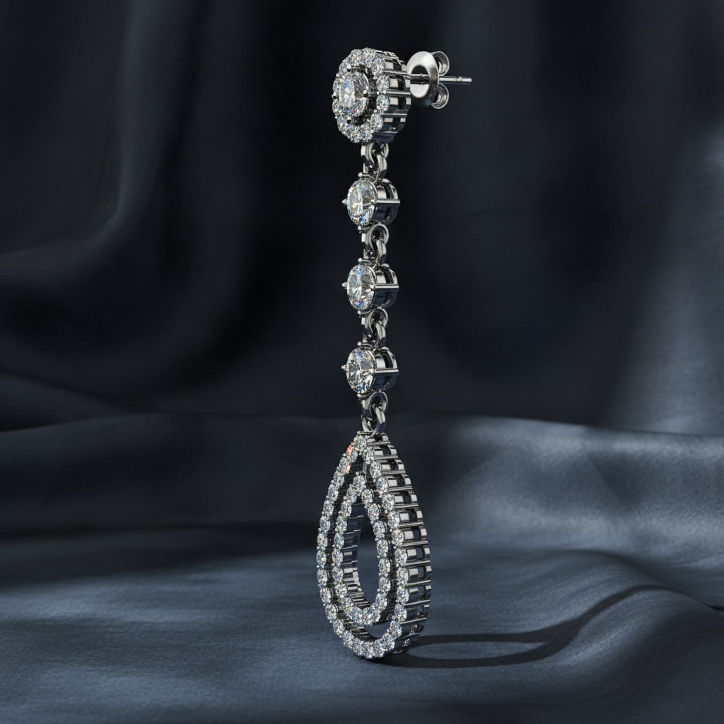 Contemporary Diamond Statement Drops