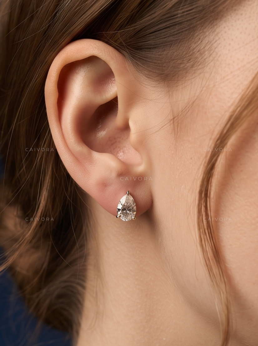 Graceful Teardrop Classic Contemporary Studs