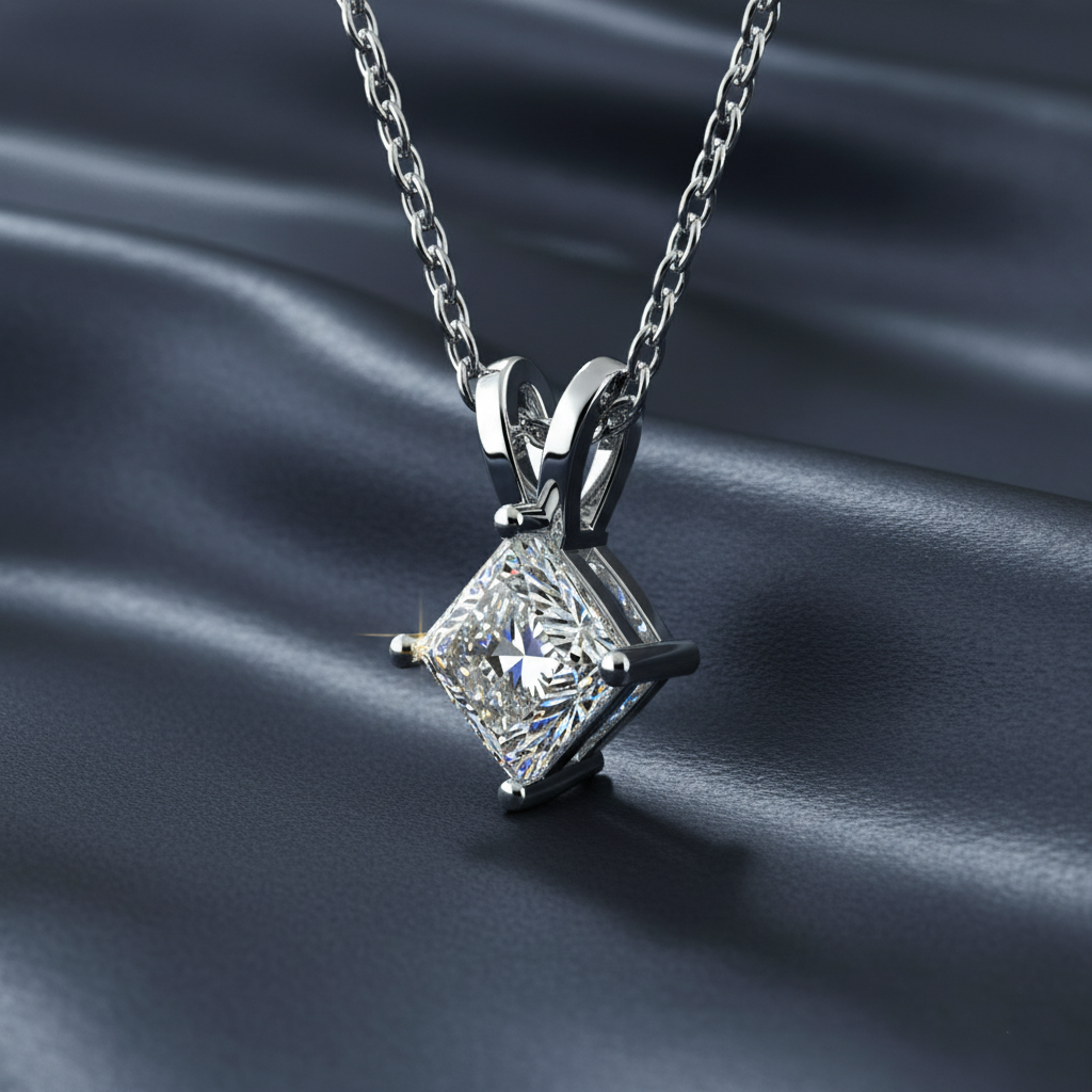 Perfect Final Touch Princess Diamond Necklace