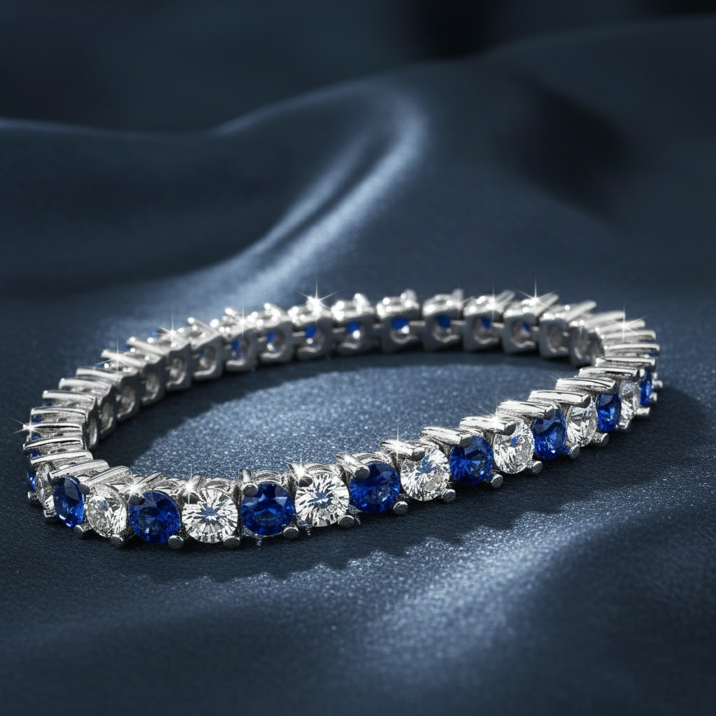 Gorgeous Sky Blue Topaz Gemstone Bracelet