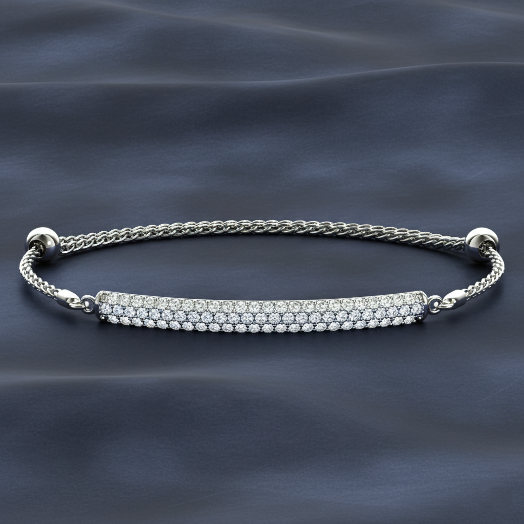 Shimmering Multi-Row Diamond Bracelet
