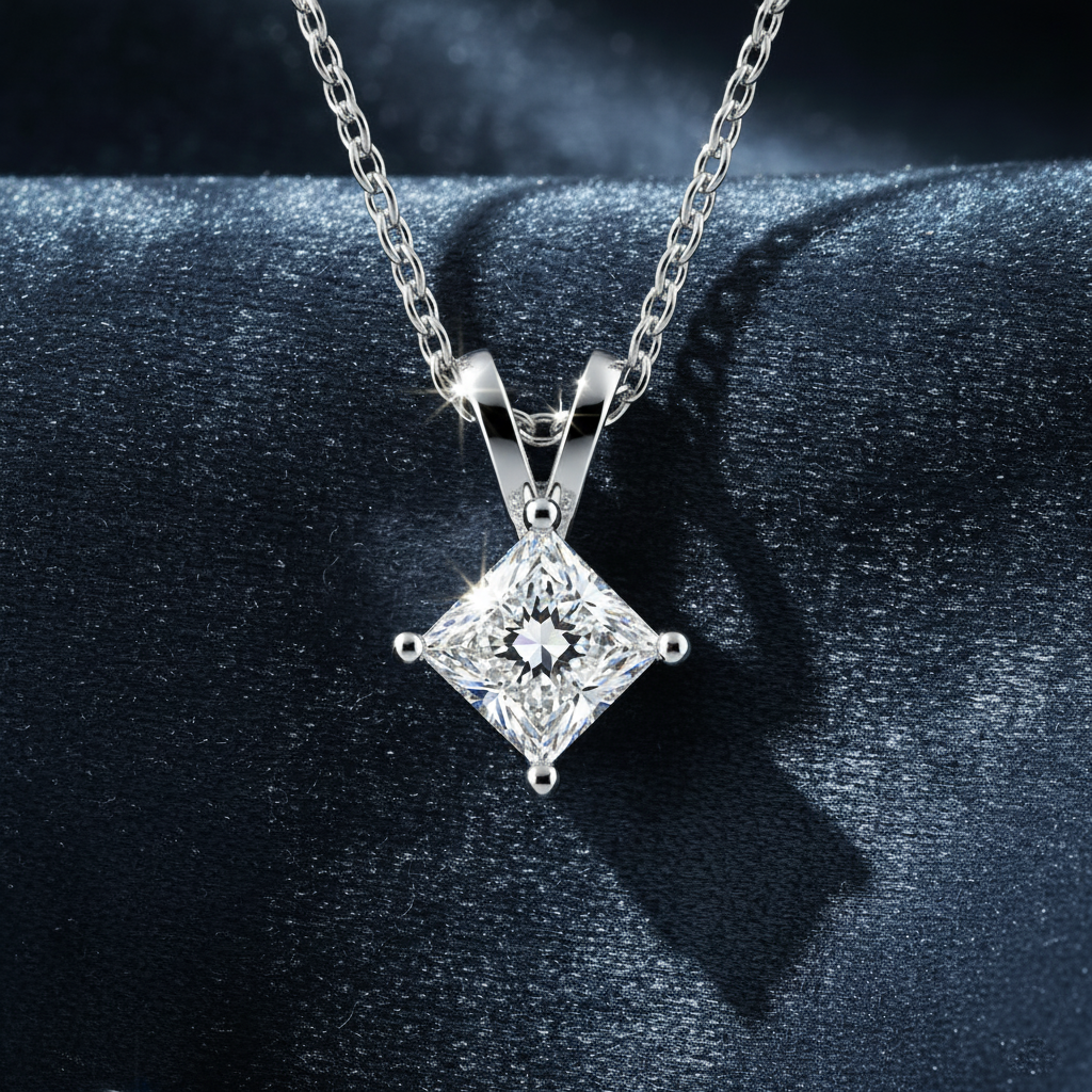 Perfect Final Touch Princess Diamond Necklace