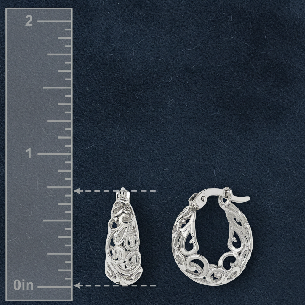 Inspiration White Gold Hoop Earrings