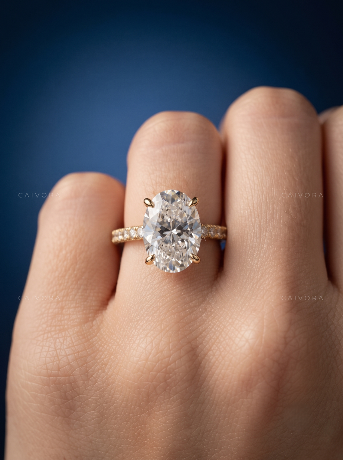 Sculpted Twist Engagement Ring with Radiant Cut Center Diamond