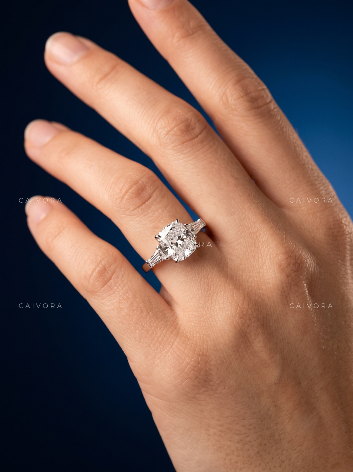Graceful Proportions with an Elongated Cushion Cut Center