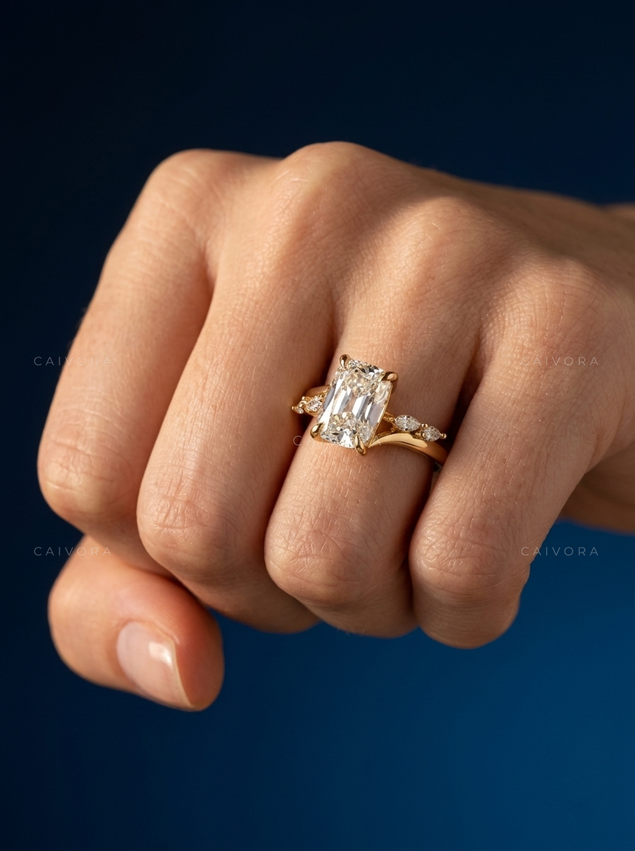 Elegant Twist Band Engagement Ring with Cushion Cut Diamond