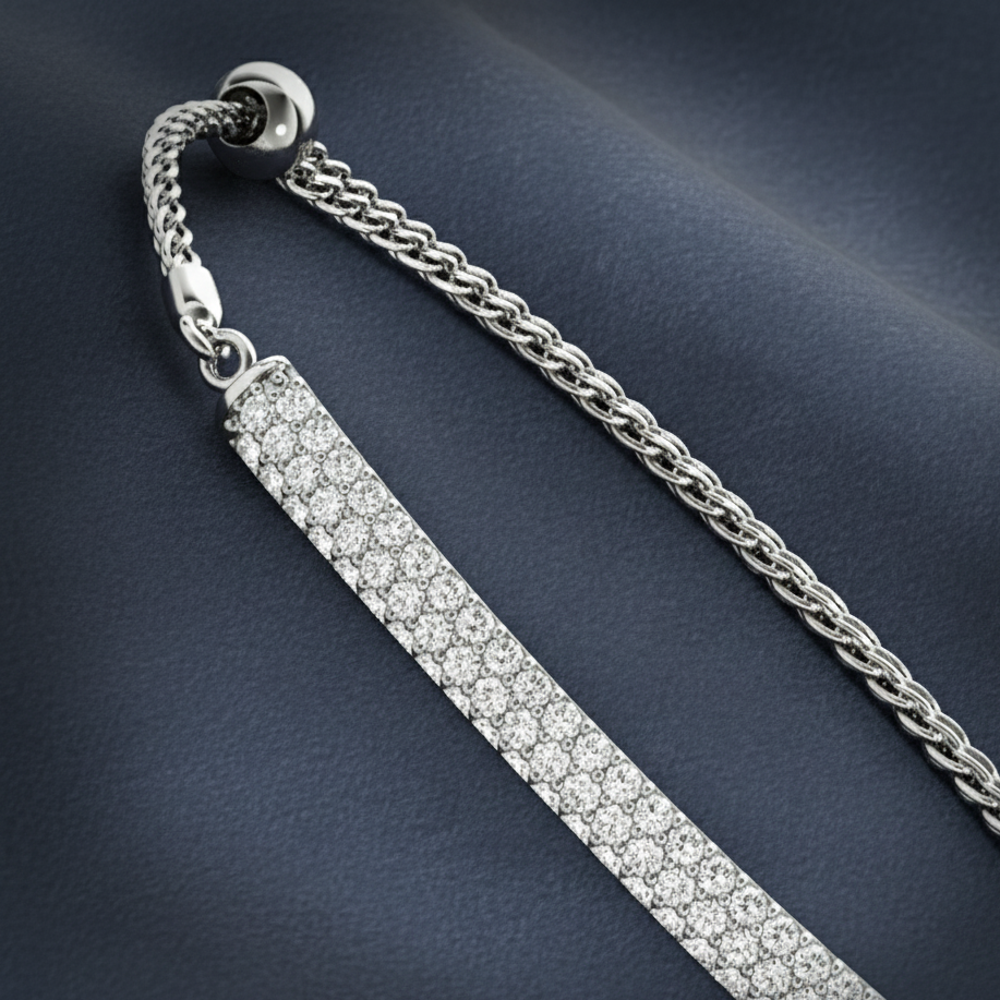 Shimmering Multi-Row Diamond Bracelet