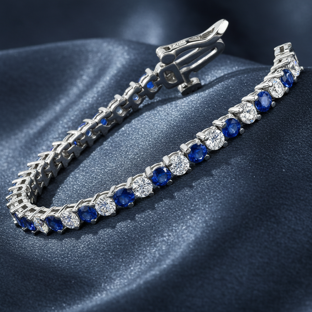 Gorgeous Sky Blue Topaz Gemstone Bracelet