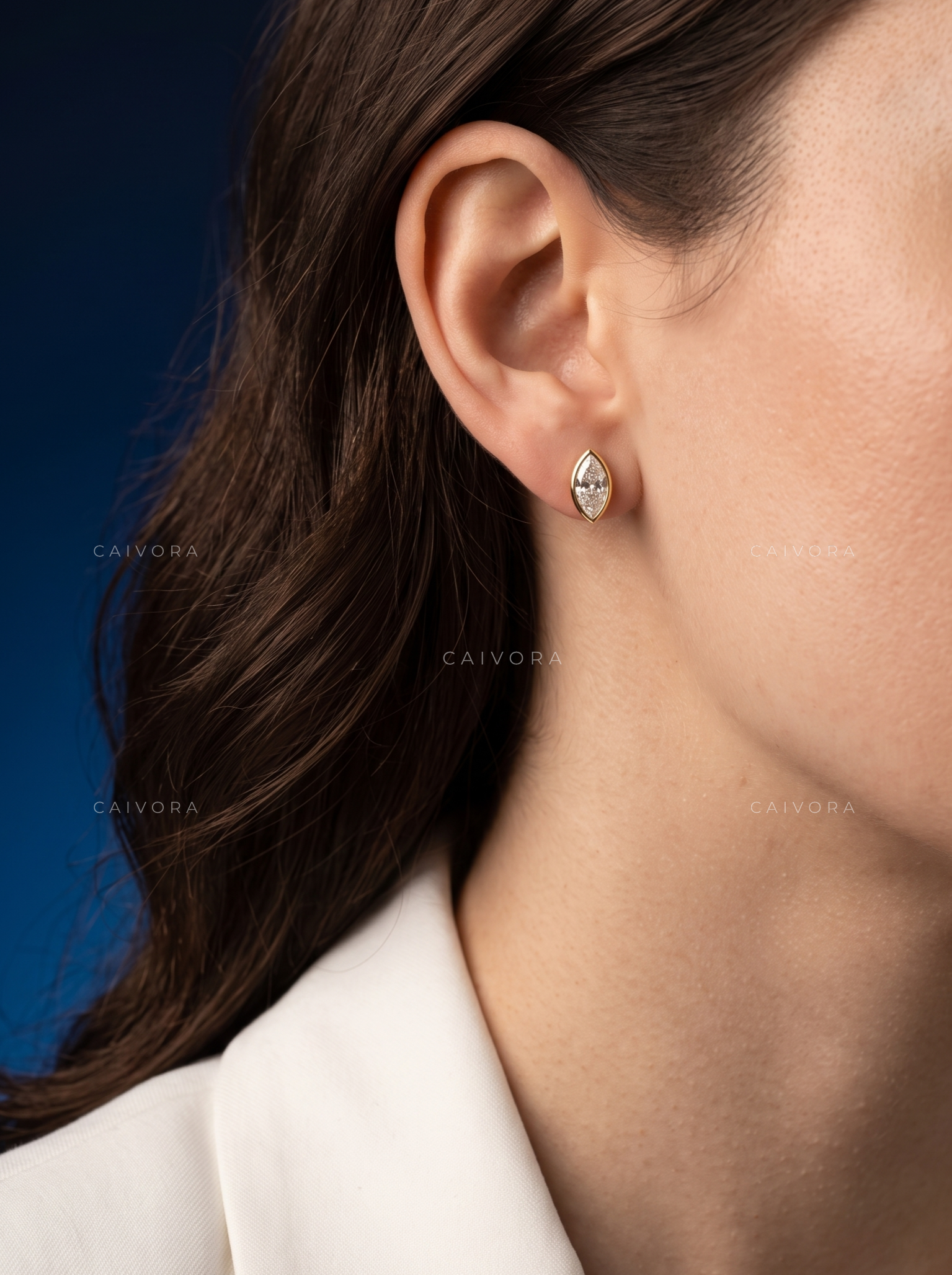 The Vellora Marquise Solitaire Stud Earrings