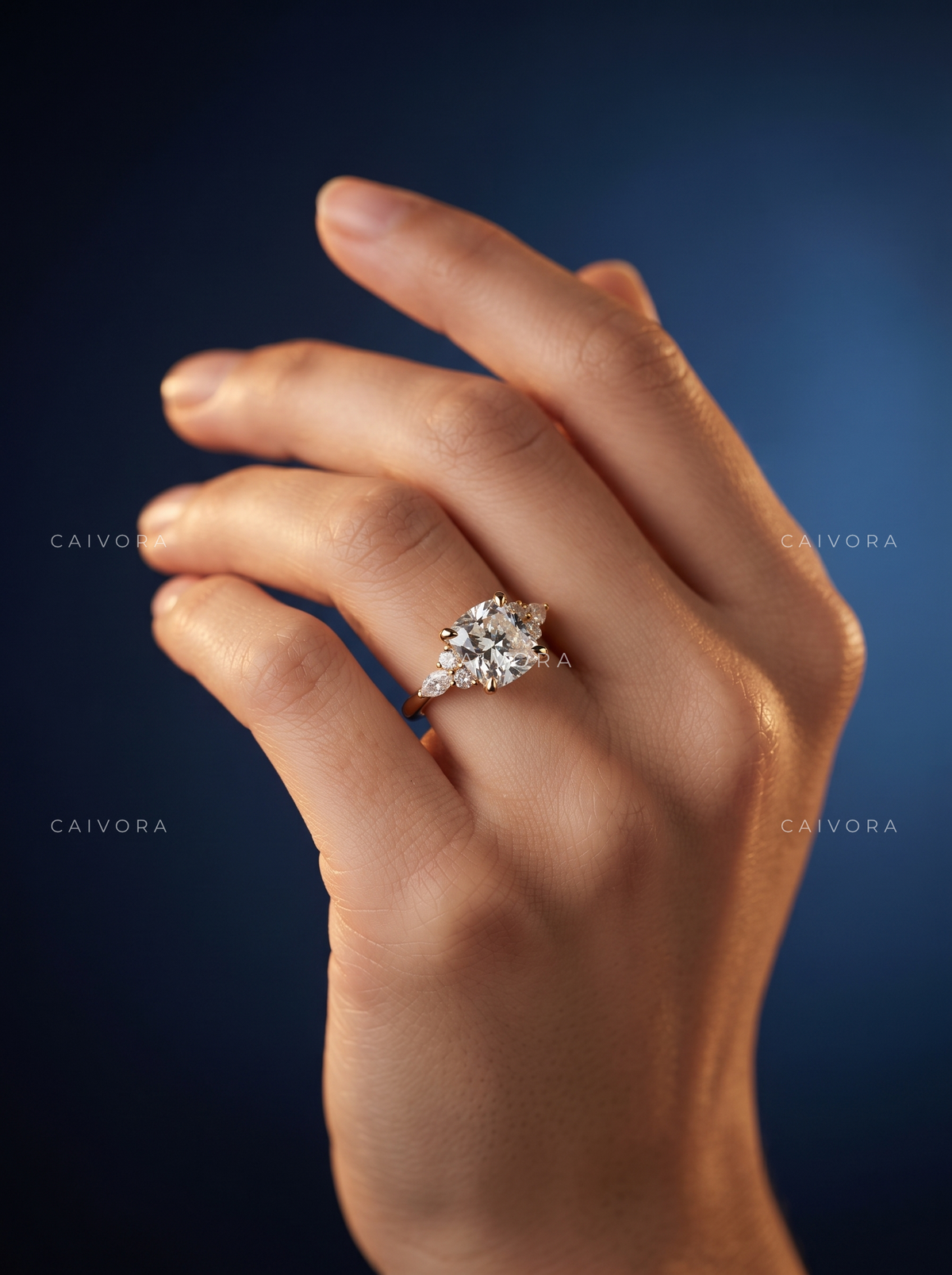 Timeless Triana Engagement Ring Designed with a Cushion Cut Center