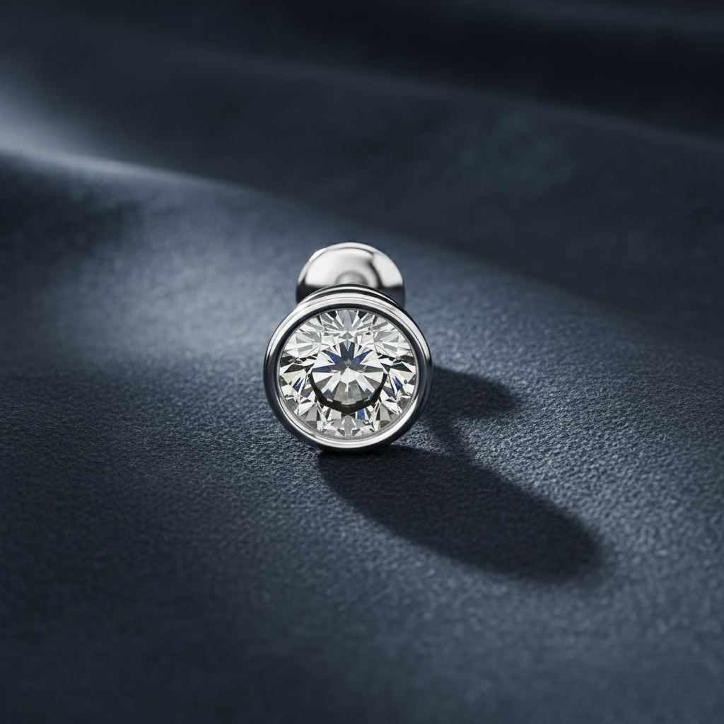 Captivating Bezel Set Single Diamond Stud