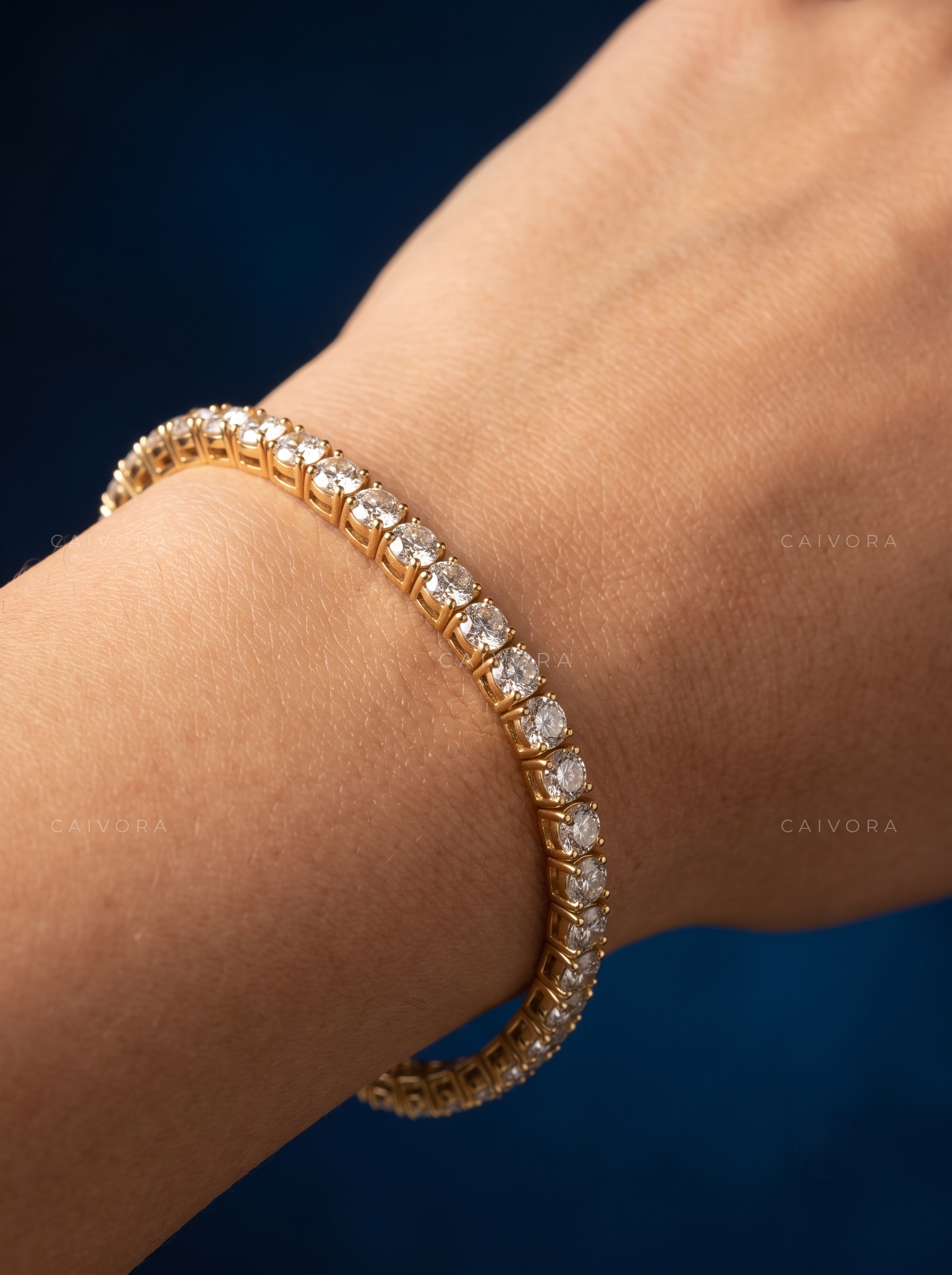 Floral Diamond Tennis Bracelet
