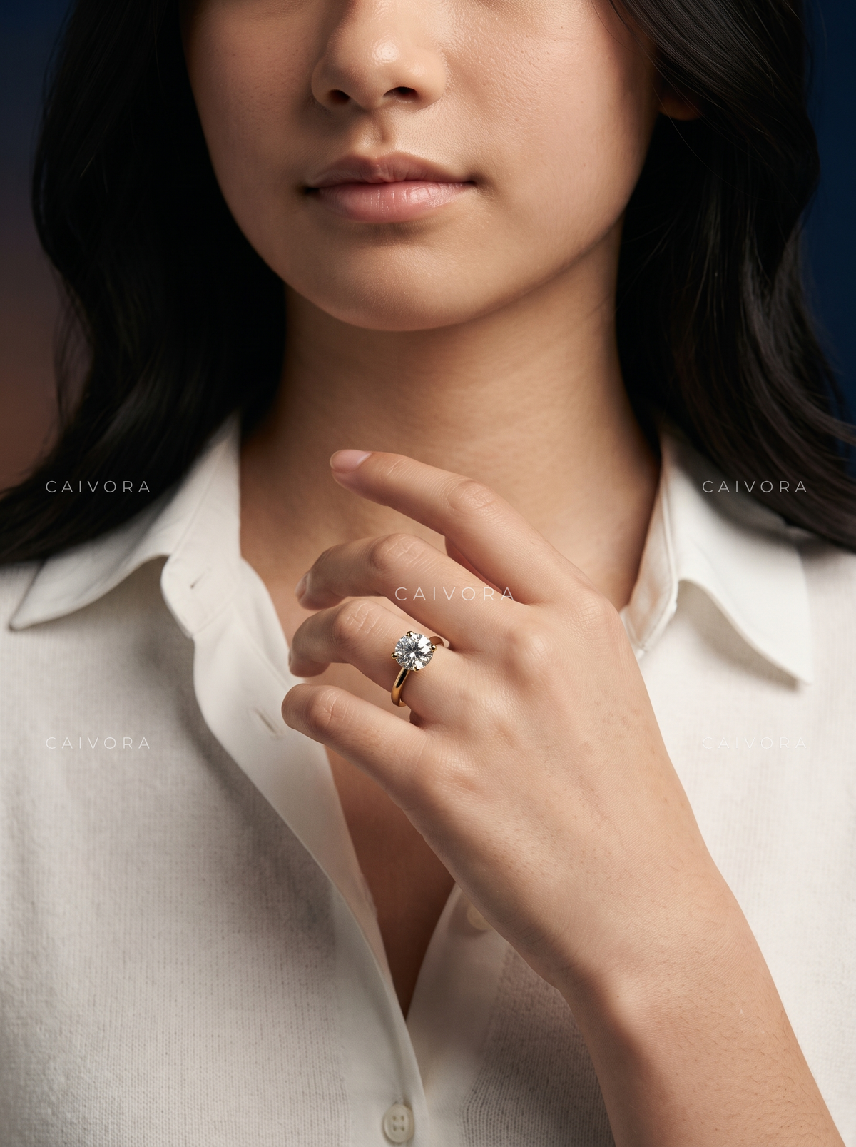 Round Cut Four Prong Classic Solitaire Engagement Ring